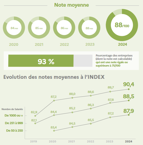 Index égalité professionnelle 2024